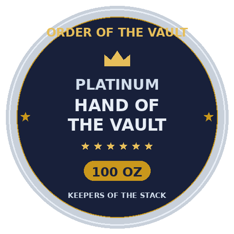 Platinum Hand of the Vault seal